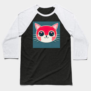 Cartoon cat character icon logo Baseball T-Shirt